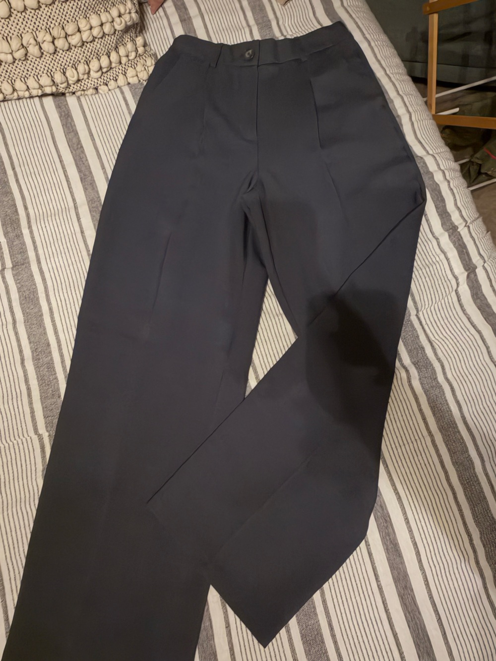 Women’s Tailored Gray Dress Pants - Polished Straight Leg